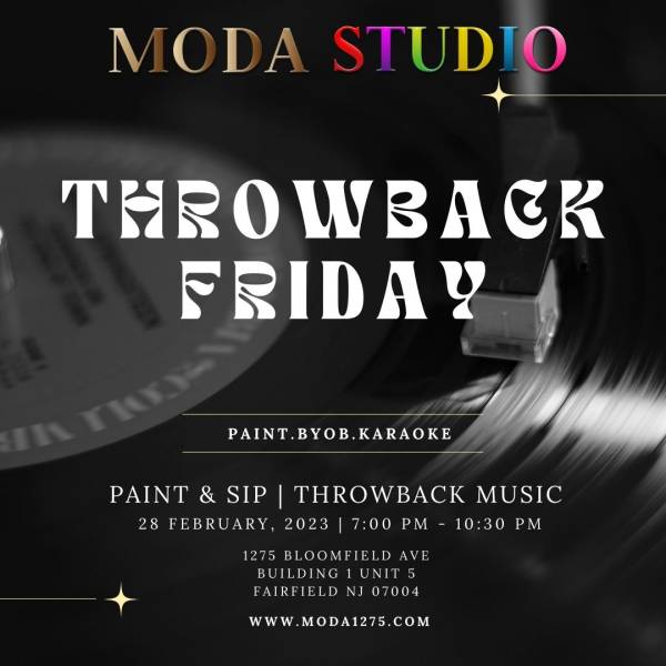 Throwback Paint and Sip with Karaoke Friday FEB. 28th 7:00pm