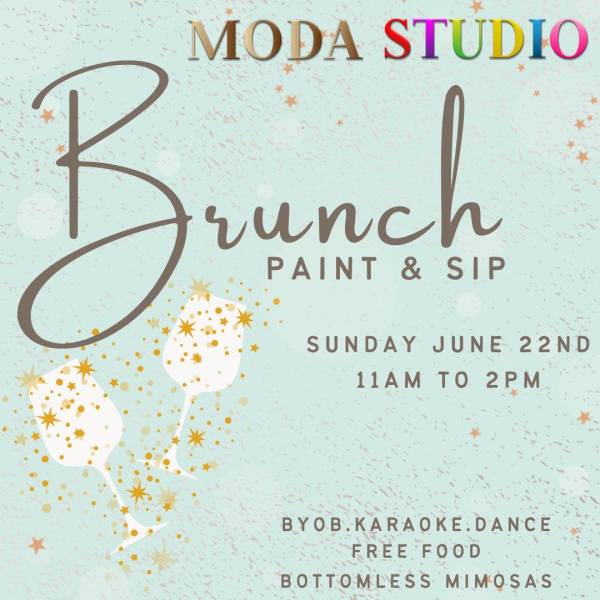 BRUNCH Paint and Sip with Karaoke Sunday June 22nd 11am