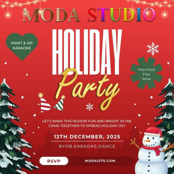 Holiday Paint and Sip with Karaoke Friday Dec. 12th 7pm