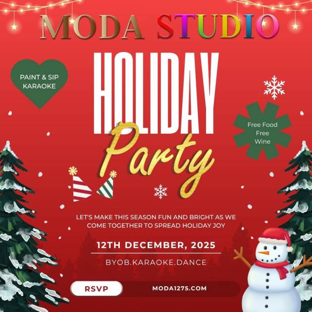 Holiday Paint and Sip with Karaoke Friday Dec. 12th 7pm