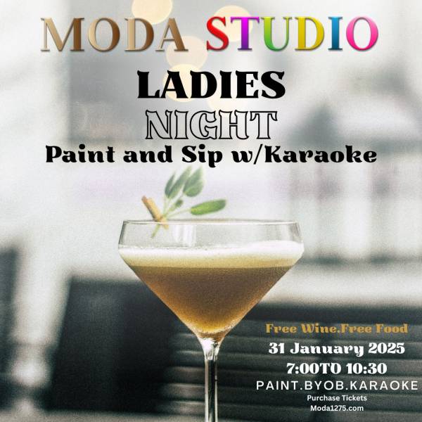 Ladies Night Paint and Sip with Karaoke Jan 31st 7pm