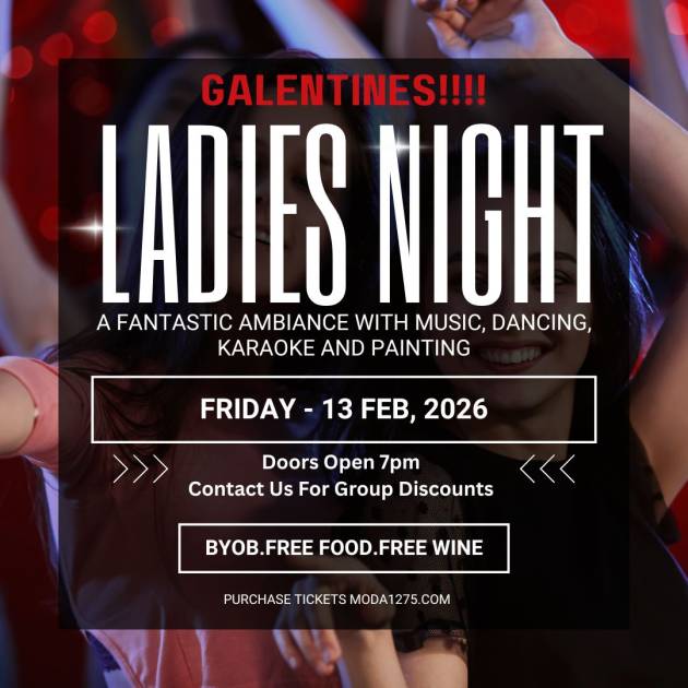 Galentines Night Paint and Sip with Karaoke Friday FEB. 13th 7pm