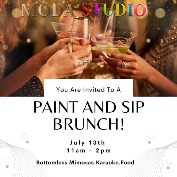 BRUNCH Paint and Sip with Karaoke Sunday July 13th 11am