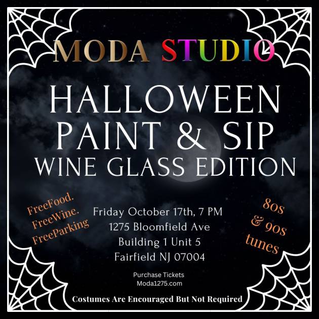 HALLOWEEN Paint and Sip a Wine Glass with Karaoke Friday October 17th 7pm