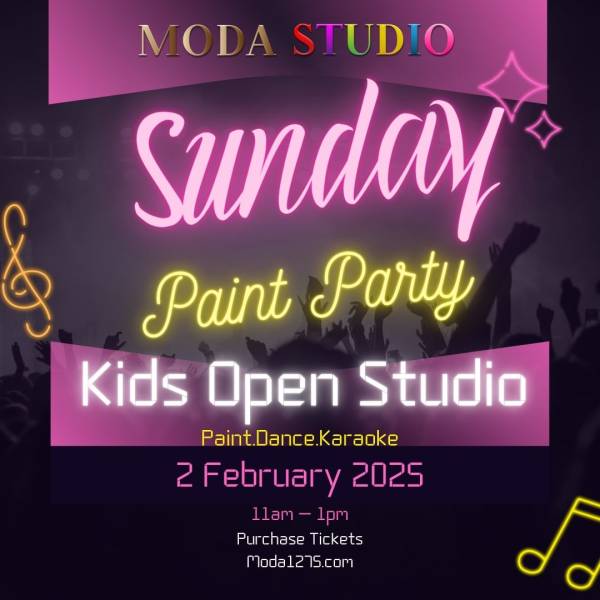 Kids and Adults Paint Party with Karaoke Sunday Feb. 2nd