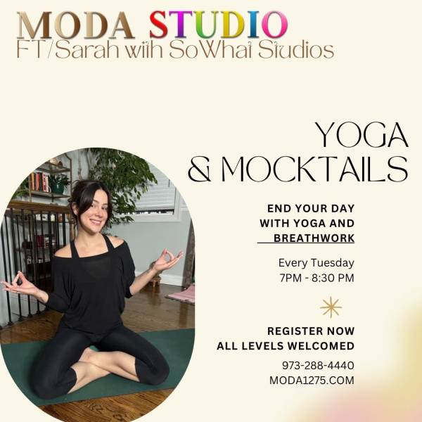 Yoga and Mocktails Every Tuesday Starting July 29th 7pm